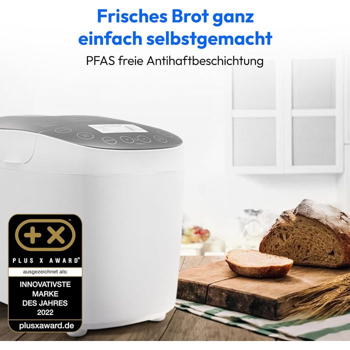 Хлібопекарня MEDION MD 12040: 20 програм, 1600г, 3 ступені пропікання, таймер