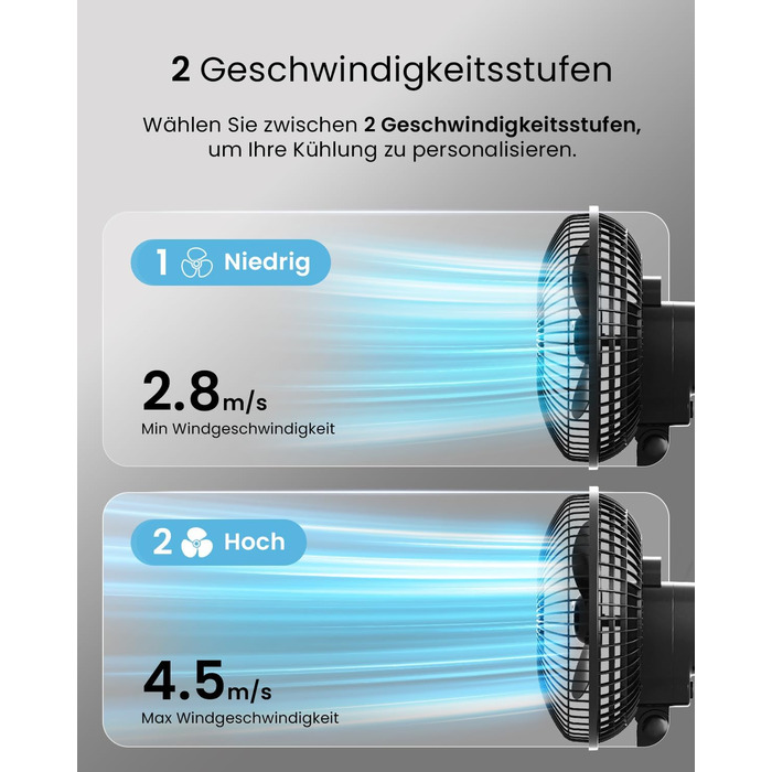 Вентилятор Pro Breeze AirFlo Standventilator 109 см з пультом та LED-дисплеєм – 2 режими, осциляція, 29 дБ, регулювання висоти, енергоефективний для спальні, офісу та дому (Чорний)