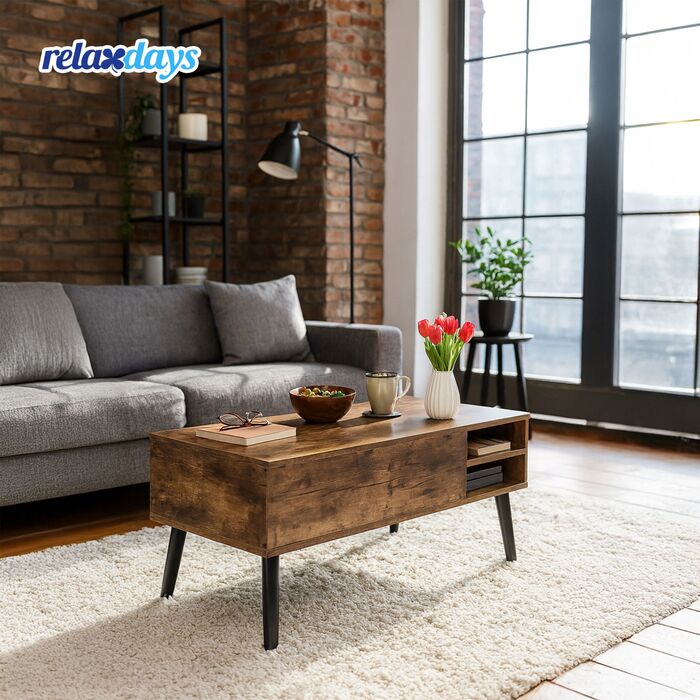 Зручний столик Relaxdays з місцем для зберігання