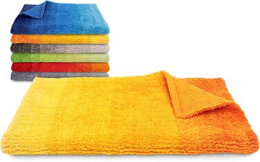 Кольоровий килимок для ванної Dyckhoff-100 органічна бавовна-1500 г / м2 - 544 662 шт. (70 х 120 см, жовтий)
