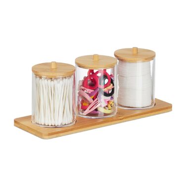 Контейнер для ватних паличок Relaxdays з підставкою