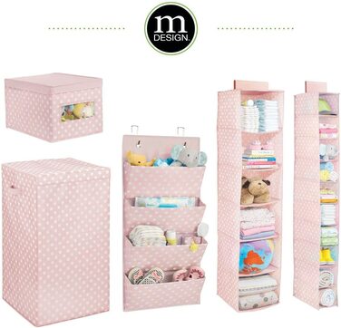Підвісне зберігання mdesign з чотирма кишенями - дитяча кімната для зберігання дитячого взуття, аксесуарів та одягу-Tashenga