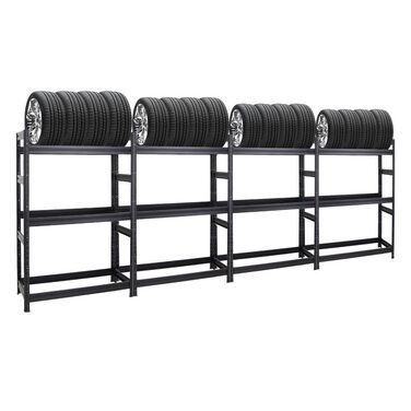 Стелаж для шин PROREGAL Dino, 4 шт. (180x480x50 см) - 48 шин, 150 кг/полиця