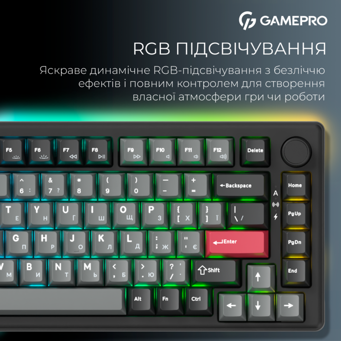 Бездротова механічна клавіатура GamePro Asgard Yord (MK266BK)