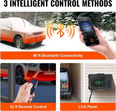 Дизельний повітряний опалювач VEVOR 2kW 12/24V з LCD-дисплеєм та пультом керування для авто, фургонів, автобусів