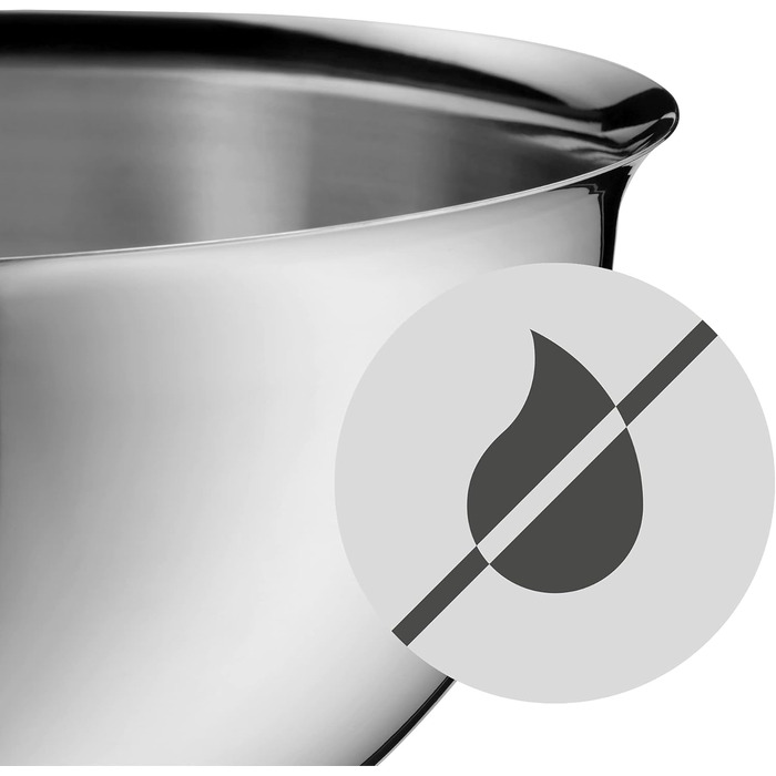 Миска для перемішування WMF Function Bowls 1,25л, нержавіюча сталь, Cromargan, 20 см, можна мити в посудомийній машині, стійка