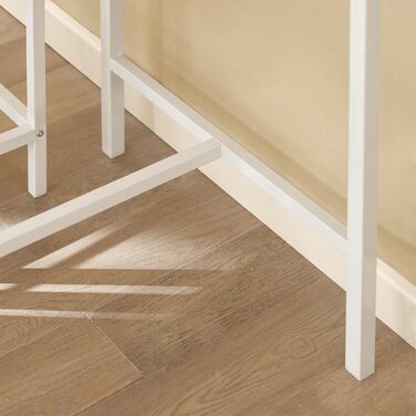 Набір обіднього столу SoBuy 3-в-1: стіл та 2 стільці для кухні, балкону, саду. Компактний, сучасний набір 100x60 см, білий/натуральний колір. OGT10-HG