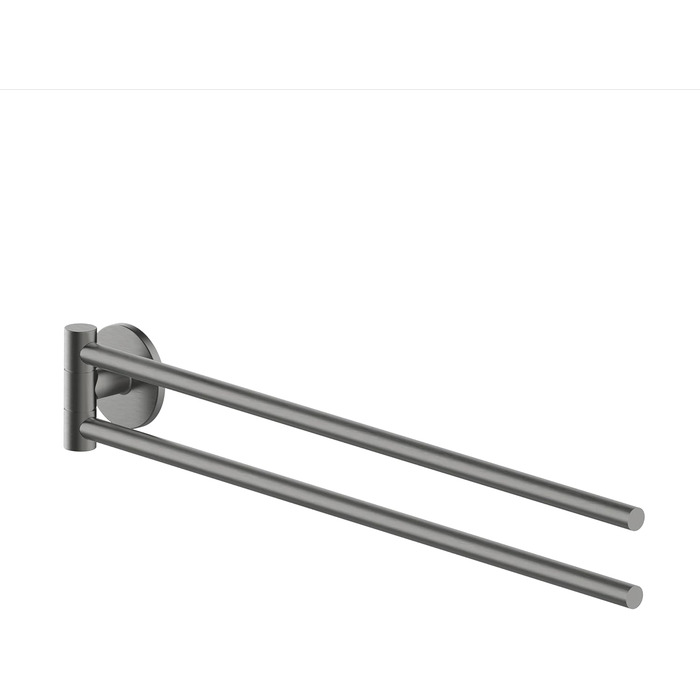 Настінний тримач для рушників Lenz Juna in, графіт, 40 см, з антибліковою поверхнею, для кріплення на стіну (на клей або шурупами)