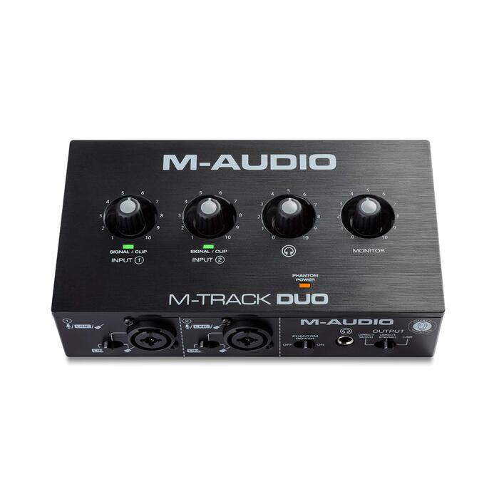 Аудіоінтерфейс M-AUDIO M-Track Duo USB для запису, стрімінгу та подкастингу (2 XLR/Line/DI входи, 48kHz, з програмним забезпеченням)