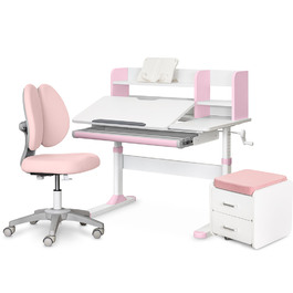 Комплект (L) Evo-Kids TH-330 Pink (парта + крісло + тумба) (арт. TH-330 + Y-412 Lite + BD C3_PINK)