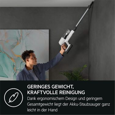 Акумуляторний пилосос AEG ÖKO AP71UB14AM: потужний, легкий (2.2 кг), ергономічний, з перероблених матеріалів, до 50 хв роботи, 120 м², 2-в-1, 5-рівнева фільтрація, для всіх поверхонь, автоматичний, сірий