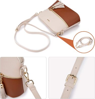 LOVEVOOK Набір сумок для жінок: 3 шт. (шоппер, сумка на плече, сумка з ручкою) для подорожей, роботи, покупок (бежевий+коричневий)