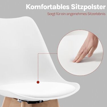 Стільці для їдальні WOLTU, набір 2 шт, з обертанням, з масиву дерева та штучної шкіри, до 100 кг, сучасний дизайн