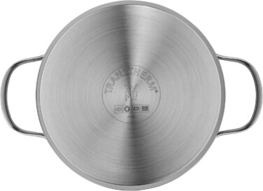 Набір каструль WMF Aparto з нержавіючої сталі Cromargan, 5 предметів, з кришками з термостійкого скла, для індукційних плит, без антипригарного покриття, придатний для миття в посудомийній машині