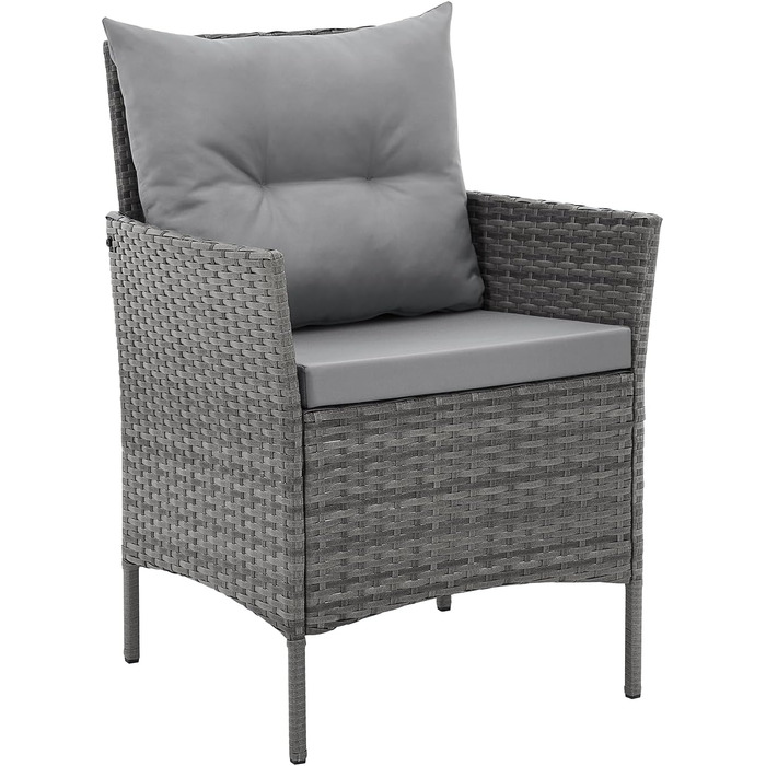 Садовий набір SVITA Dallas з поліротангу 4 предмети: 2 крісла, диван на 2 місця, стіл - Сірий