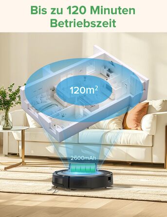 Робот-пилосос Vexilar W7 з функцією миття підлоги, 5000Pa, LiDAR навігація, тихий (50 dB), 150 хвилин роботи, 15 зон заборони, 5 карт, керування зі смартфона та пульта