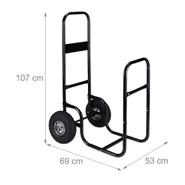 Візок для дров Relaxdays зі сталі