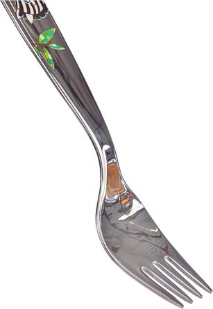 Набір дитячого посуду ZWILLING Jungle Kinderbesteck, 4 шт., з кольоровими джунглівськими мотивами, для дітей від 3 років, нержавіюча сталь 18/10