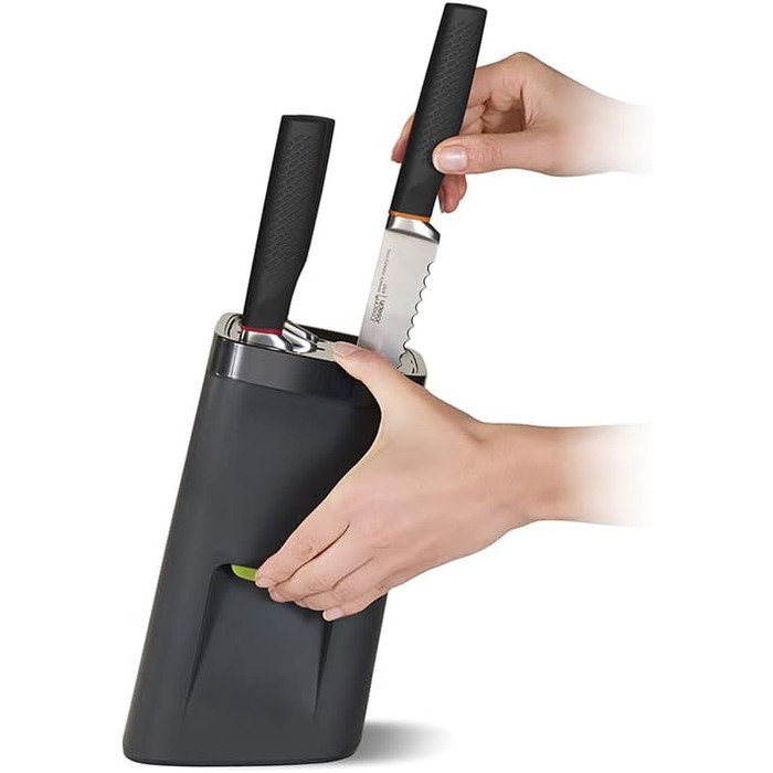 Набір ножів Joseph Joseph Lockblock з дитячою безпекою (6 ножів), нержавіюча сталь, 14 x 14 x 36 см, темно-сірий