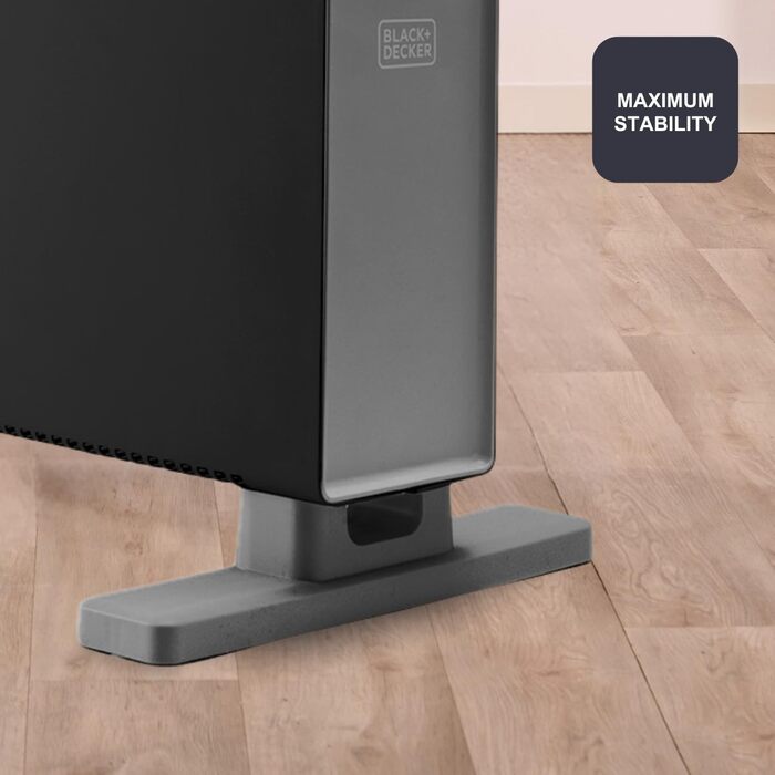 Конвектор BLACK+DECKER BXCSH1800E, 1800 Вт, 1800W, чорний, з можливістю кріплення на стіну, цифровий дисплей