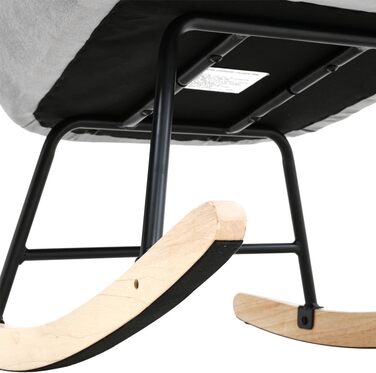 Крісло-гойдалка Vielllliving для спальні, до 150 кг, темно-сірий колір, розмір 91x98.5x71 см