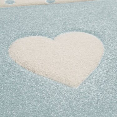 Домашній дитячий килим TT, килим для хлопчиків і дівчаток, дитячий килим в горошок, зірка, 3D смуга, Колір Розмір (160 см, круглий, синій, 2)