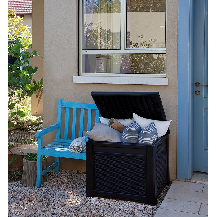 Скриня для зберігання Keter City Box 113л, деревоподібний дизайн, 55x44x57.8 см - для балкона та малих площ