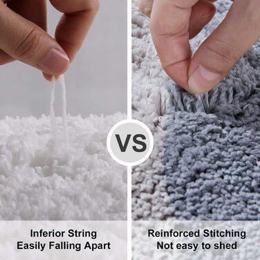 Набір килимків для ванної кімнати Homaxy, 2 шт. з мікрофібри, швидковисихаючі, м'які, з високим ворсом, 40x60 см + 50x80 см, зелений/сірий, зелений/сірий (60x120 см, прямокутні), блакитний/сірий