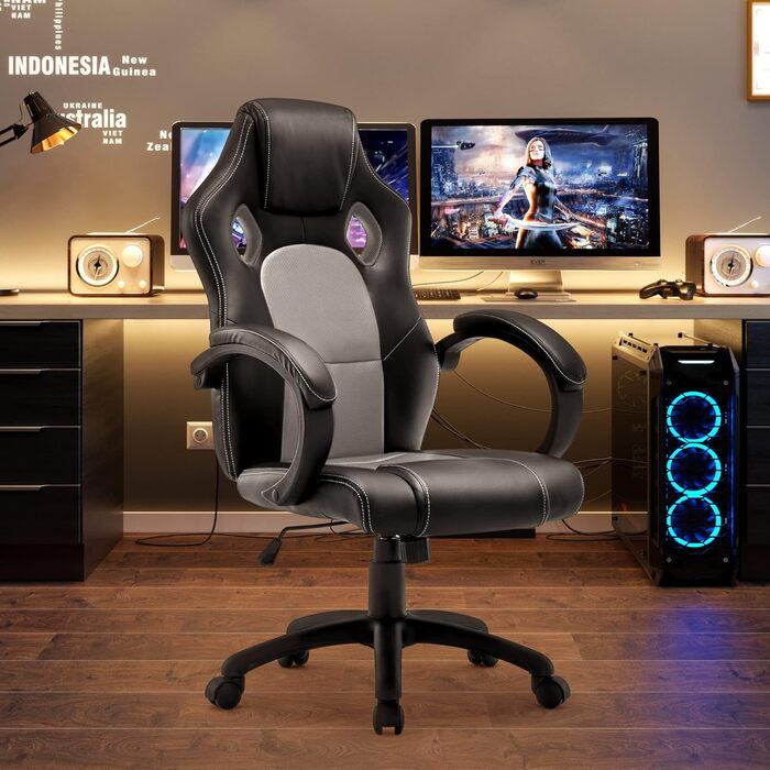 Крісло для керівника  WM Heart Ergonomic Gaming Офісне крісло (сірий)