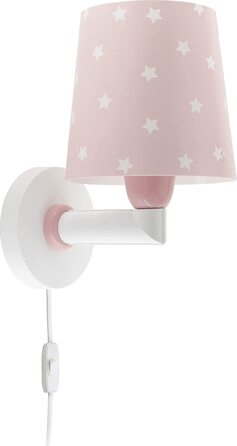 Дитячий настінний світильник Dalber, настінний світильник для дітей, настінний світильник із зображенням хмар, зірок, рожевих зірок