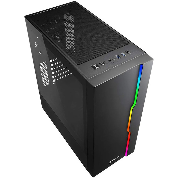 Корпус для ПК Sharkoon RGB Slider з підсвіткою, чорний