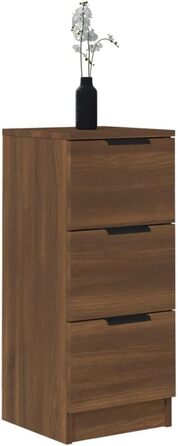 Комод сервант Credenza 30x30x70см інженерне дерево (коричневий дуб)