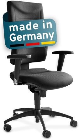 Офісне крісло SCHÄFER Shop Pure SSI Proline P1 з синхромеханікою, підлокітниками та підтримкою попереку, для здоров'я спини