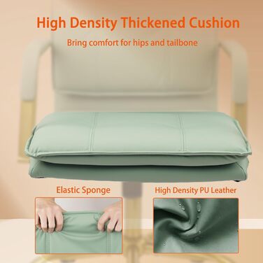 Крісло офісне Clatina, регульована висота, з підлокітниками, обертове, для роботи, зелений, 1 шт.