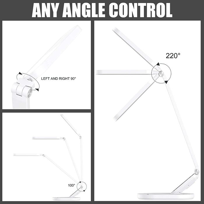 Стійлампа JKSWT для догляду за очима: диммирувана, 5 режимів кольору, 72 LED, USB-порт, сенсорне керування, функція пам'яті