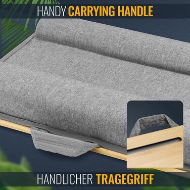 Підставка для ноутбука RICOO з подушкою XXL, бамбукова підставка для ноутбука з підкладкою для миші, Lapdesk для дивана/ліжка, LA0035 (Бежевий)