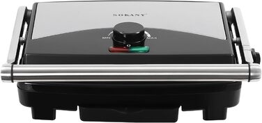 Електричний контактний гриль для приготування їжі на столі, 2000 Вт, чорний