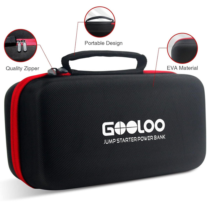 Powerbank GOOLOO GT6000 для запуску двигуна: пусковий пристрій, зарядний пристрій 2-в-1, LED ліхтарик, дисплей 3.2