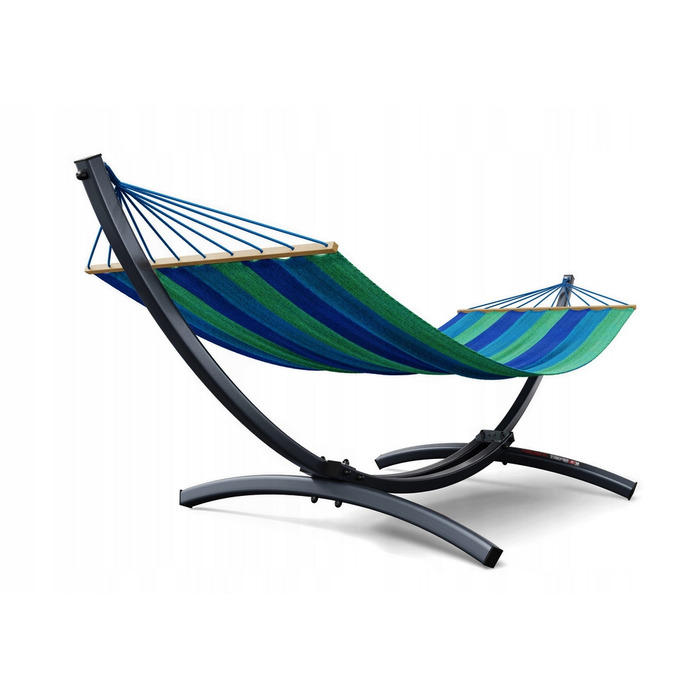 Гамак на стійці ZIDER, багатоколірний, навантаження до 300 кг, 364 x 160 см