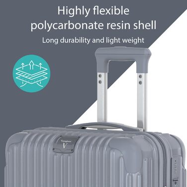 Набір валіз Voyagoux 2 шт. - 40L & 116L, жорсткі валізи, TSA-замок, ABS, 4 колеса 360°, міцний та легкий, рожеве золото