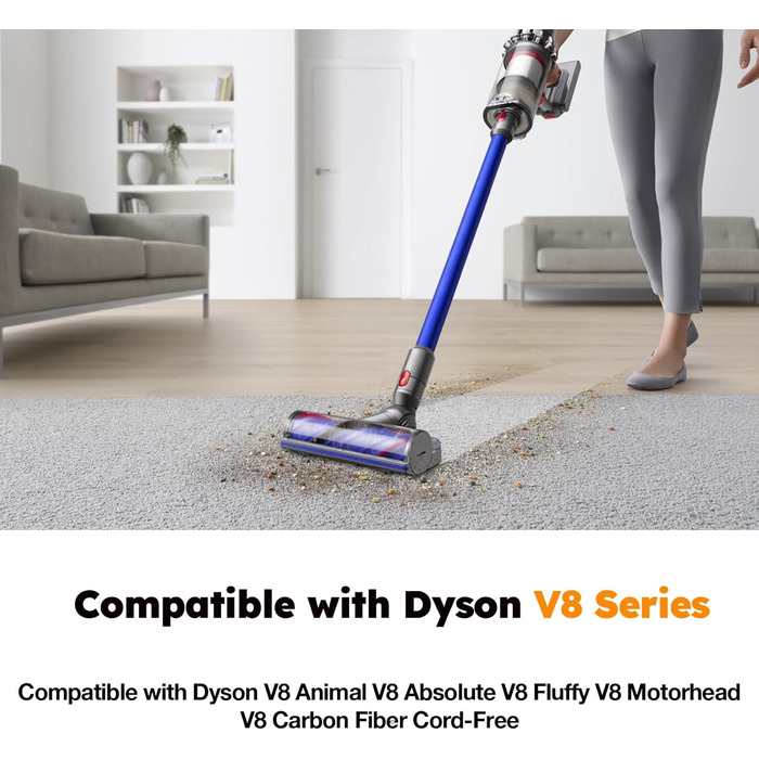 Змінна батарея ємністю 6000 мАг для Dyson V8 сумісна з V8 Absolute, Animal, Animal Exclusive, Fluffy