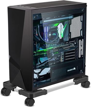 Підставка для CPU комп'ютера, універсальна, на коліщатках, для столу, моношарова