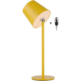 LED настільна лампа SellTec на акумуляторі, USB, біла, диммувана, IP54 для саду, кемпінгу, балкону, тераси (жовта)