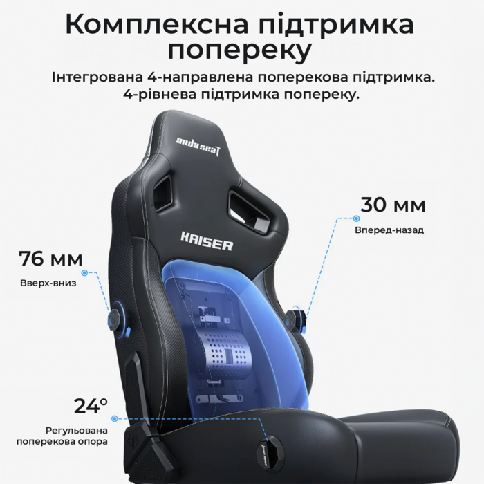 Крісло геймерське ігрове Anda Seat Kaiser 4 V2 Size XL Maroon PVC