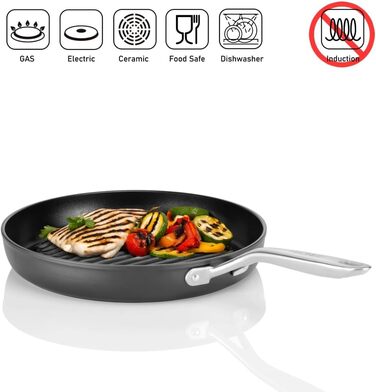 Сковорода TECHEF OXGP Onyx Collection з антипригарним покриттям Teflon Platinum, 30.5 см, алюміній, чорна