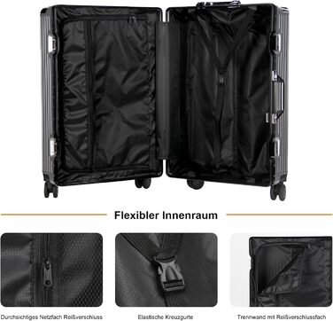 Набір валіз HOMELUX 3 шт. срібного кольору з ABS-пластику. Валізи з жорсткою обшивкою, ручки-телескопи, розміри M, L, XL. Ідеальний набір для подорожей.