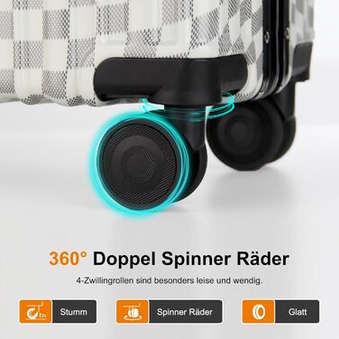 Набір валіз HOMELUX 3 шт. (M-L-XL) з ABS-пластику, срібний, з візерунком, з жорсткою обшивкою, на коліщатках