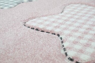 Килим-мрія дитячий килим Зоряний килим для дитячої кімнати для дівчаток рожево-кремово-сірого кольору Розмір (200 х 290 см)