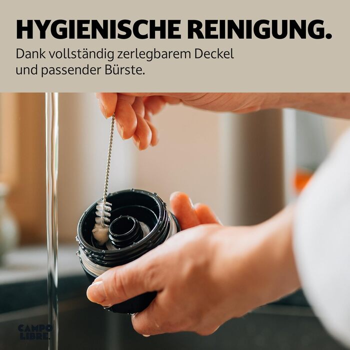 Термокружка Campo Libre® Anto I 450 мл Misty Pink: двостінна, з герметичним клапаном, для кави з собою