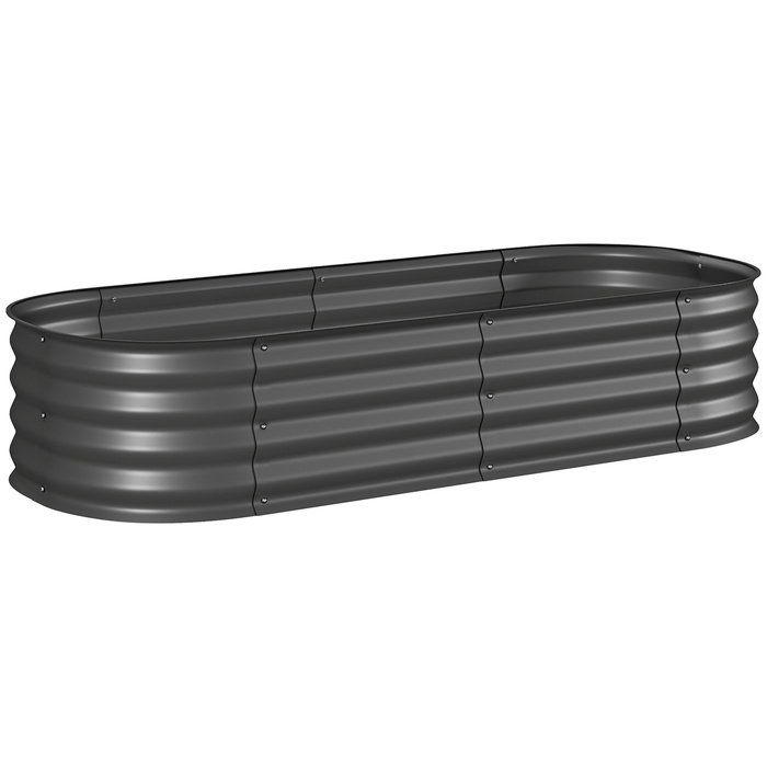 Підвищене грядка, модульна конструкція, захищені бортики, дизайн без дна, 150 x 62 x 30 см, темно-сірий